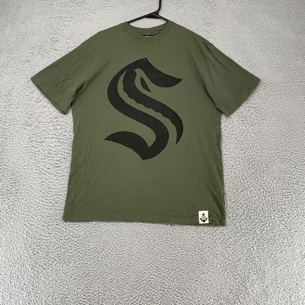 Filson Seattle Kraken Shirt Mens Medium Green NHL Hockey Graphic Logo Tee